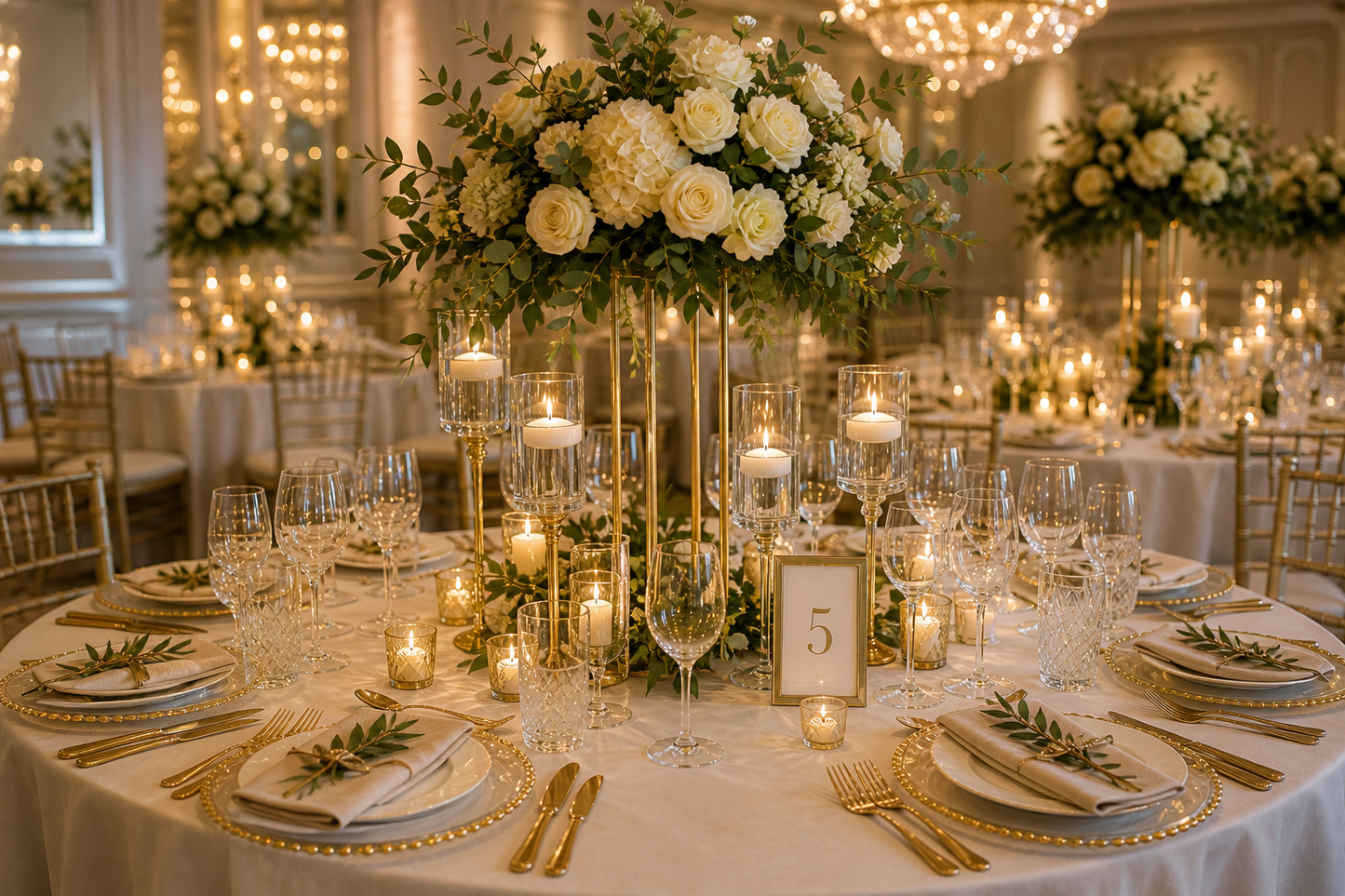 Elegant Gold Table Decor