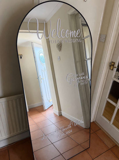 Elegant Arched Welcome Mirror